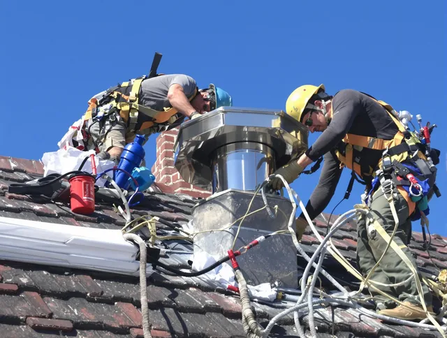 Protective chimney cap installed by Long Beach Chimney Sweep in Long Beach, CA