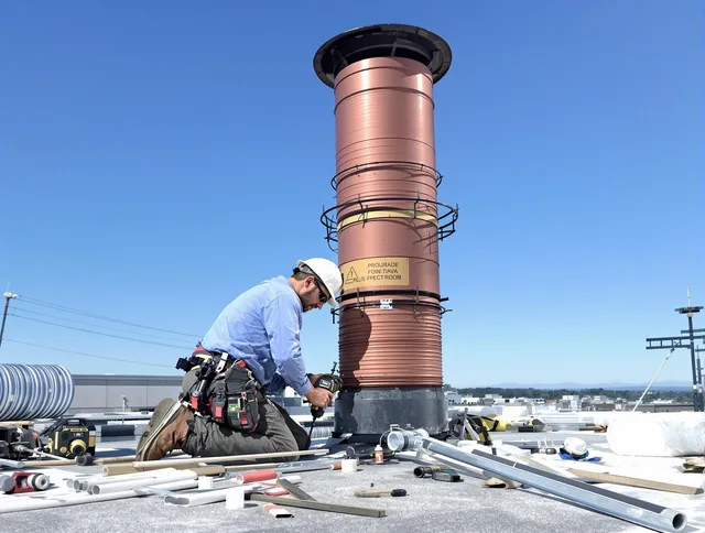 Installed chimney liner by Long Beach Chimney Sweep in Long Beach, CA