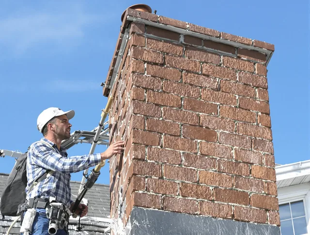 Brickwork for a chimney rebuild by Long Beach Chimney Sweep in Long Beach, CA