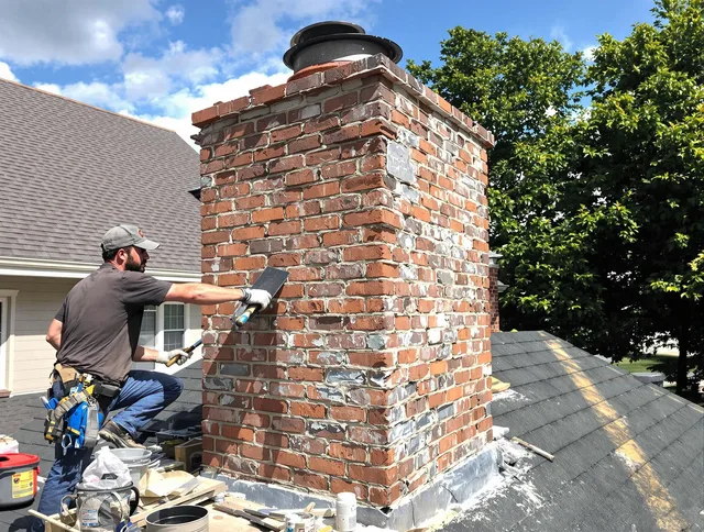 Completed chimney rebuild by Long Beach Chimney Sweep in Long Beach, CA