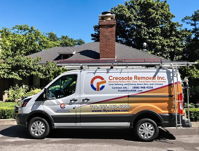 Long Beach Chimney Sweep technician removing creosote safely in Long Beach, CA