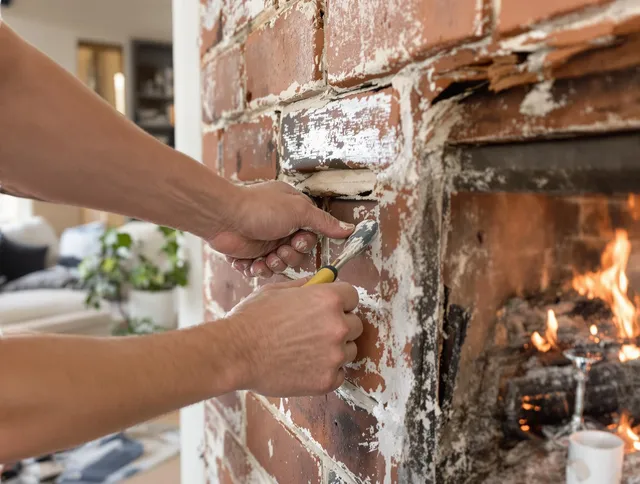 Routine fireplace repair by Long Beach Chimney Sweep in Long Beach, CA
