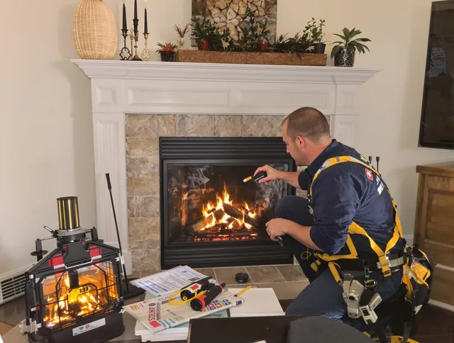 Safety-focused fireplace inspection by Long Beach Chimney Sweep in Long Beach, CA