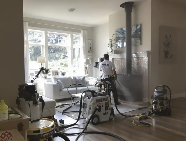 Soot removal service by Long Beach Chimney Sweep for a fireplace in Long Beach, CA